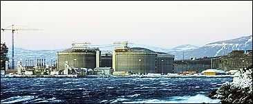 Statoil's production plant at Melkoya. Photo NRK