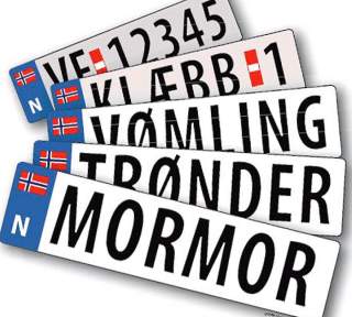 Именные номерные знаки добрались до Норвегии