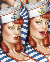 Pin-up  Burton.  