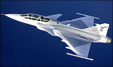 Swedish air fighter Gripen. Photo: JAS